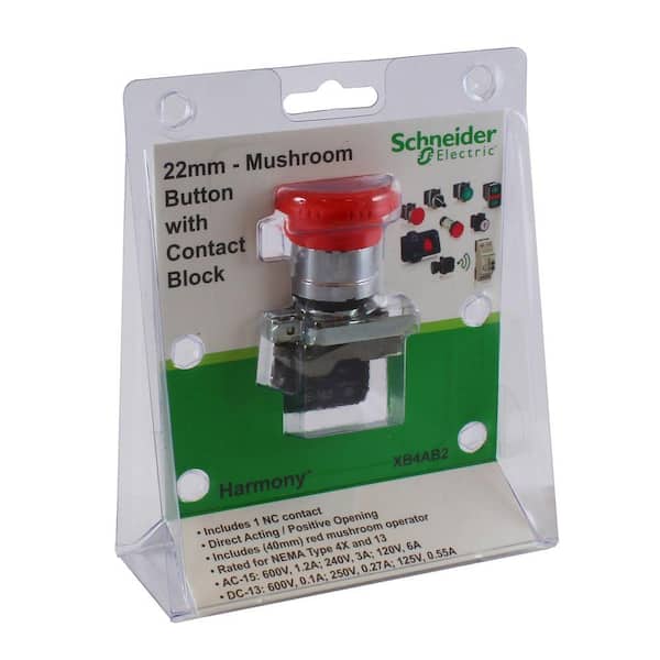 Schneider Electric 22 mm Mushroom Head Maintained Push Button