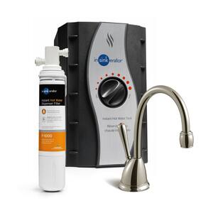 Involve View Series Instant Hot Water Dispenser Tank with Filtration System & 1-Handle 6.75 in. Faucet in Satin Nickel