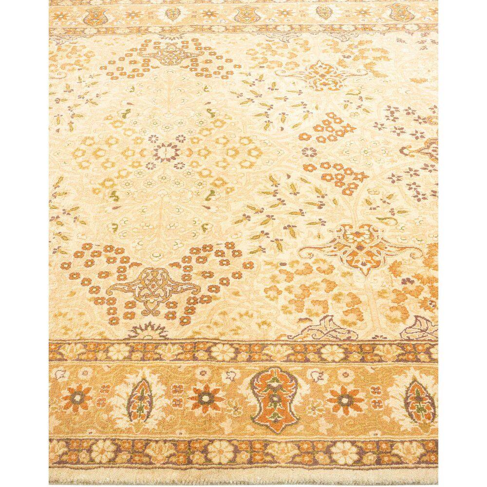 Handmade Ivory Wool Oriental 8' x 10' Rectangular Rug