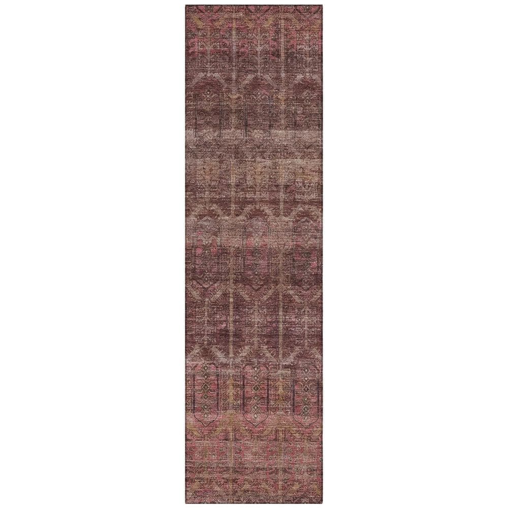 Chantille Machine Washable Indoor/Outdoor Abstract ACN2728 Burgundy 2 ft. x 7 ft. Runner Rug price history on PriceWatchPro