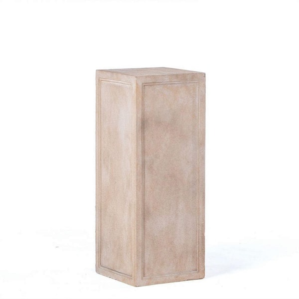 Alfresco Home 31,5 in. Tall Indoor Outdoor Tall Contadina Pedestal Tallow