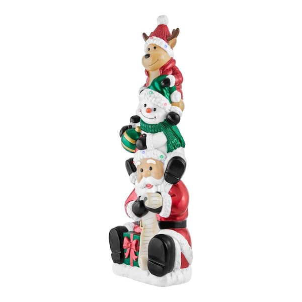 LARGE SNOWMAN buy FAMILY CHRISTMAS DISPLAY FIGURES SET - PORCH GREETERS - MANTLE DIS