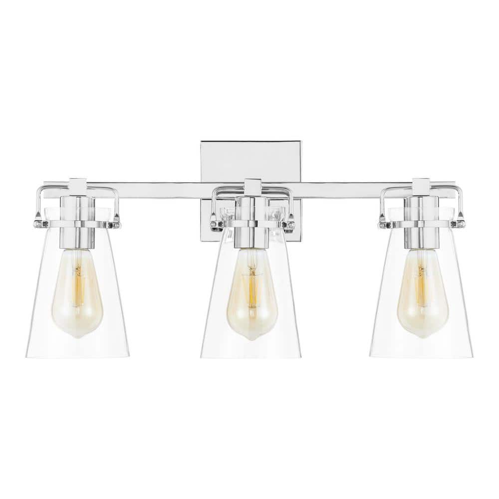 Home Decorators Collection Stonedale 20 in. 3-Light Chrome Vanity Light -  HDLI007
