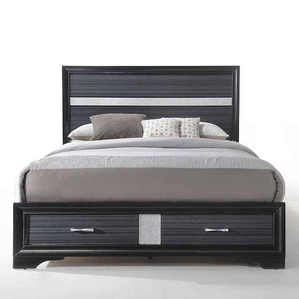 Acme Furniture Naima Black Queen Size Panel Bed