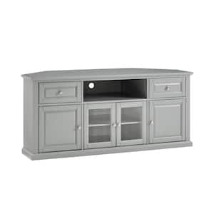 60 in. Gray TV Stand with 2-Drawers Fits TV's up to 65 in. with Cable Management
