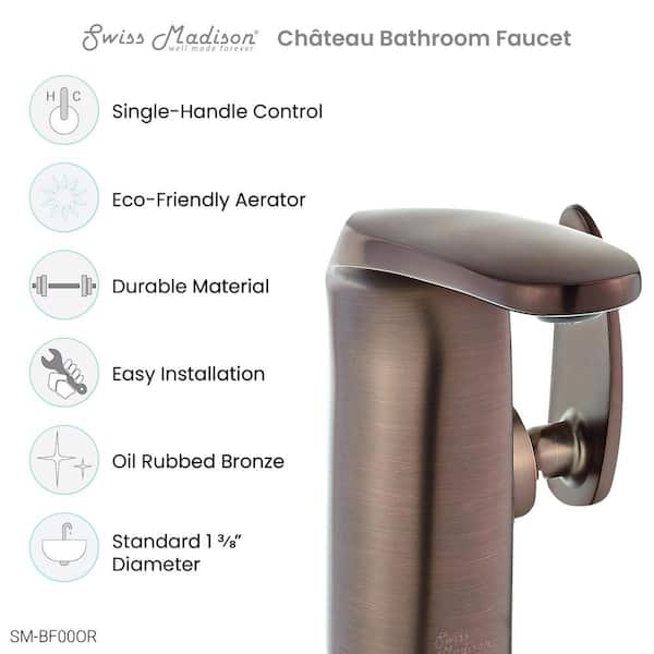 Chateau Single-Handle Single-Hole Bathroom Faucet in Oil Rubbed Bronze