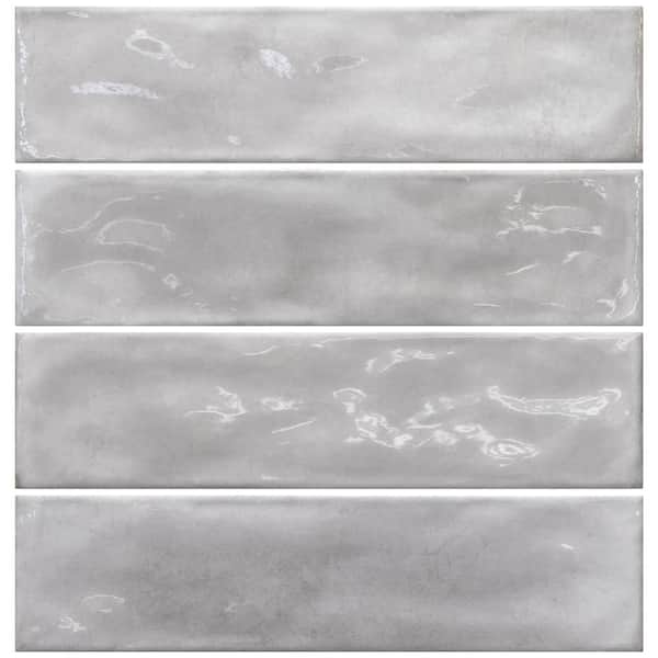 Jeffrey Court Rustico Gris 3 in. x 12 in. Glossy Ceramic