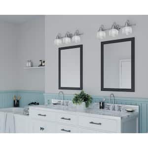 Archie Collection 26-1/2 in. 3-Light Polished Chrome Clear Double Prismatic Glass Coastal Bath Vanity Light