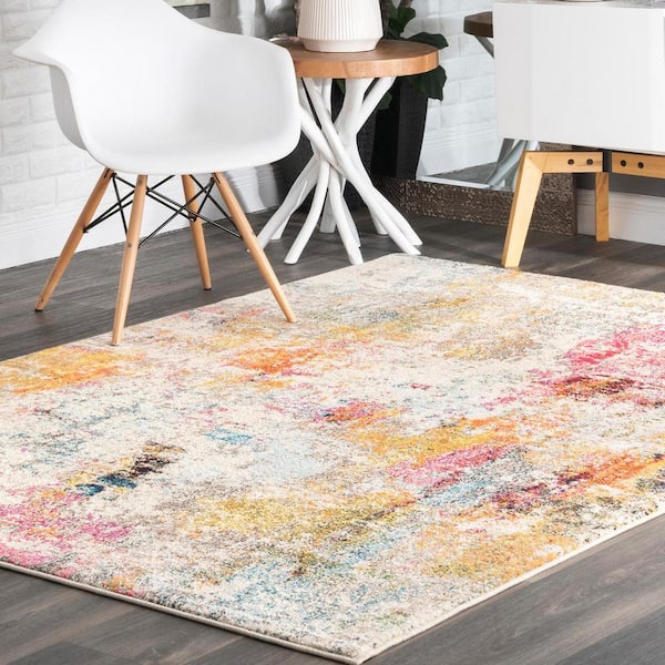 Cezanne Modern Multi Doormat 3 ft. x 5 ft. Area Rug