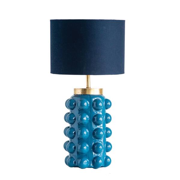 black and teal lamp