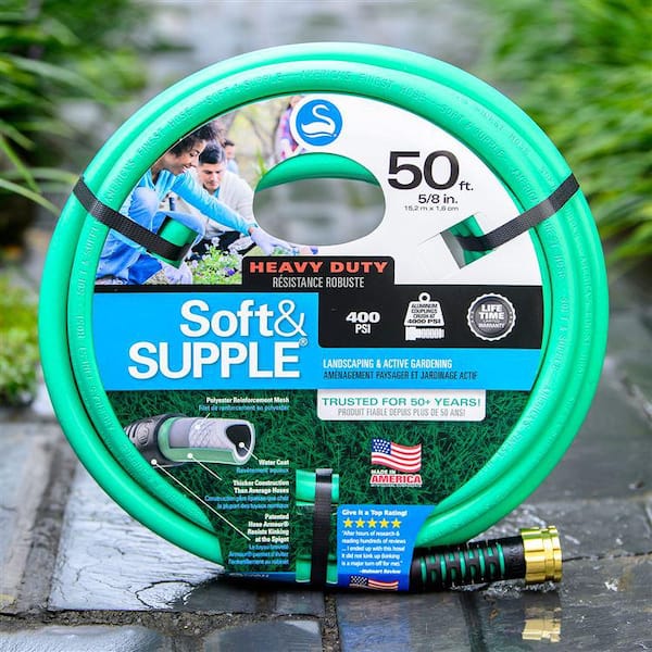 Swan Soft and SUPPLE 5/8 in. x 100 ft. Heavy Duty Water Hose CSNSS58100 -  The Home Depot