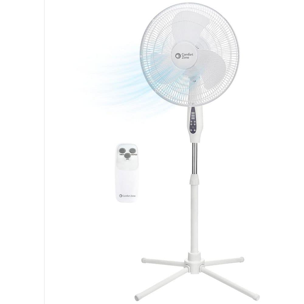 16 in. Oscillating Pedestal Fan with Remote Control in White price history on PriceWatchPro