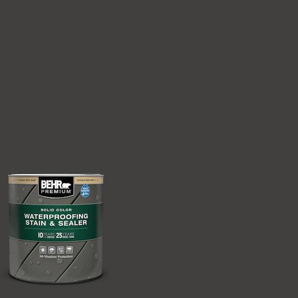 1 qt. #N510-7 Blackout Solid Color Waterproofing Exterior Wood Stain and Sealer
