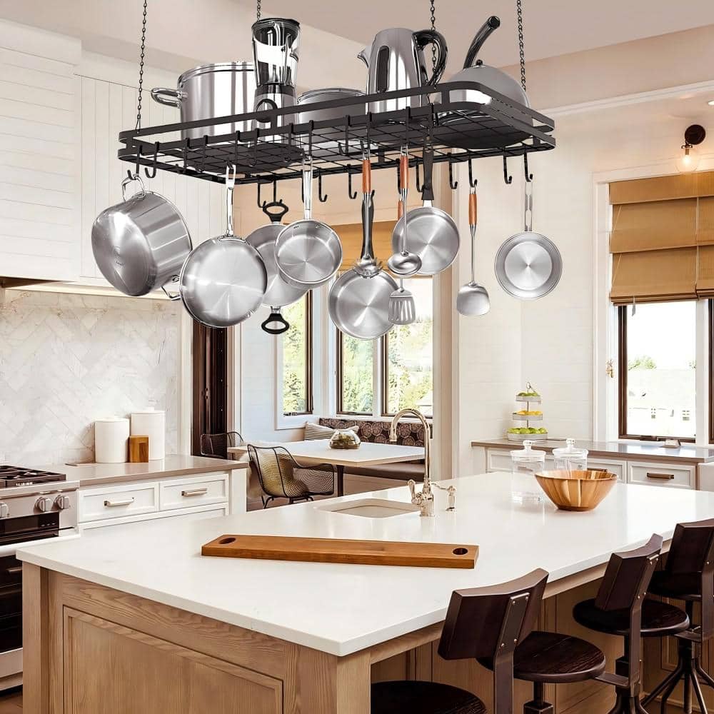 Industrial Pipe Pan Rack For Kitchen Storage