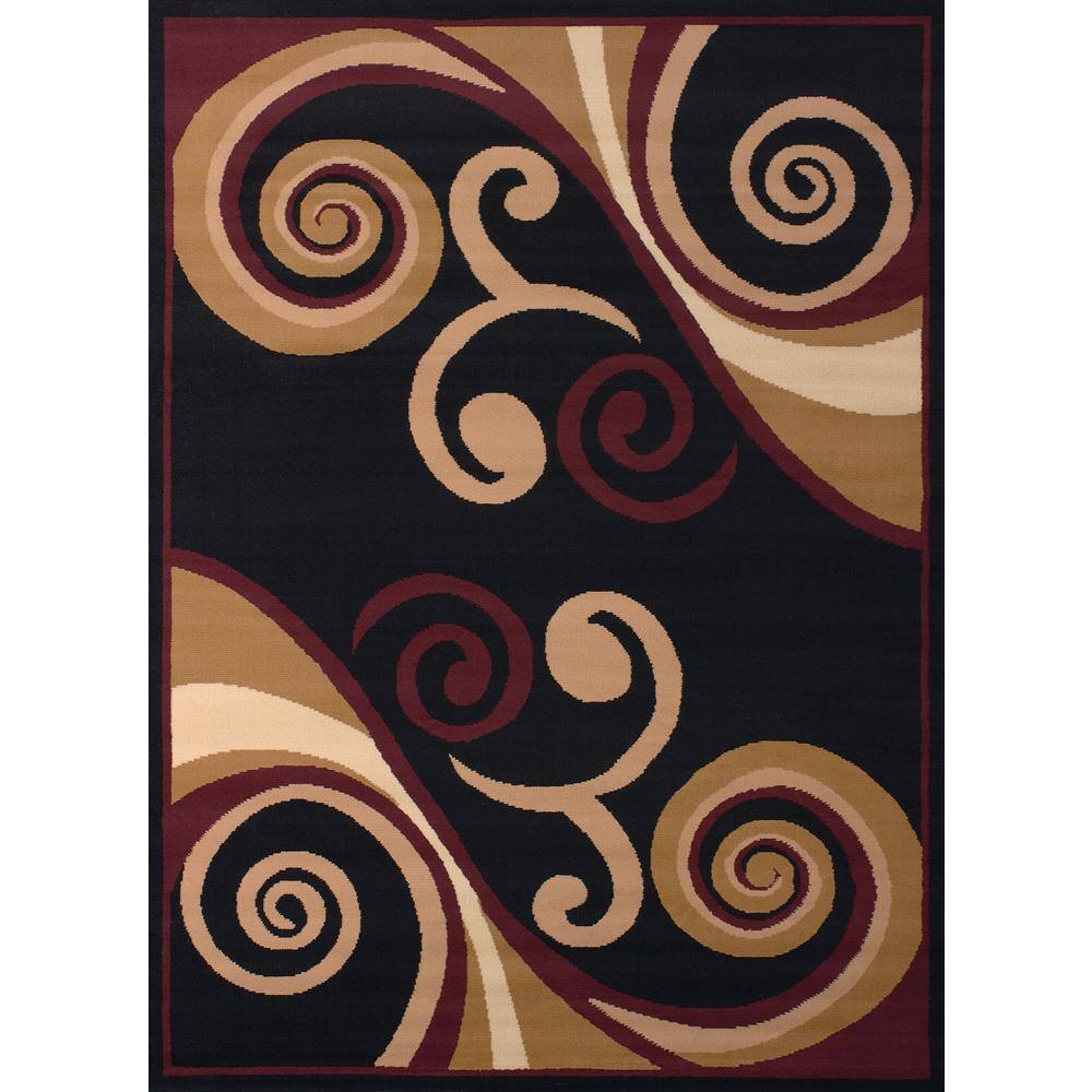 Billow Burgundy 2 ft. x 3 ft. Indoor Area Rug