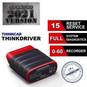 Thinkdriver OBD2 Bluetooth Scanner, Check Engine Code Reader, Full System Diagnostics with 15 Maintenance Services