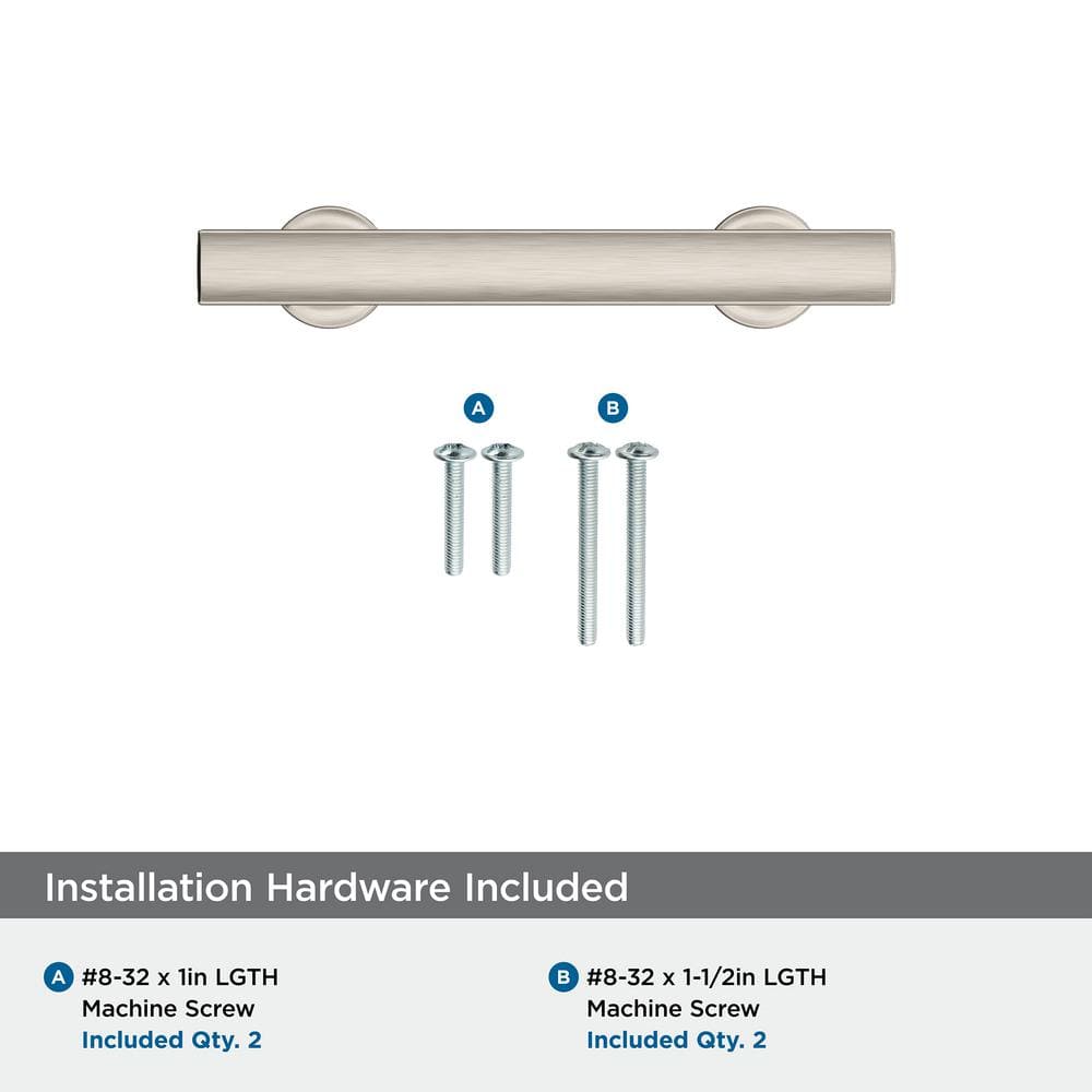 Satin Nickel 3-Inch Modern Cabinet Drawer Pull