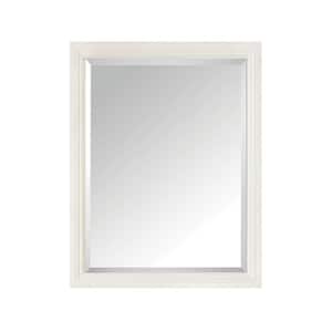 Thompson 24 in. W x 30 in. H Framed Rectangular Beveled Edge Bathroom Vanity Mirror in French White
