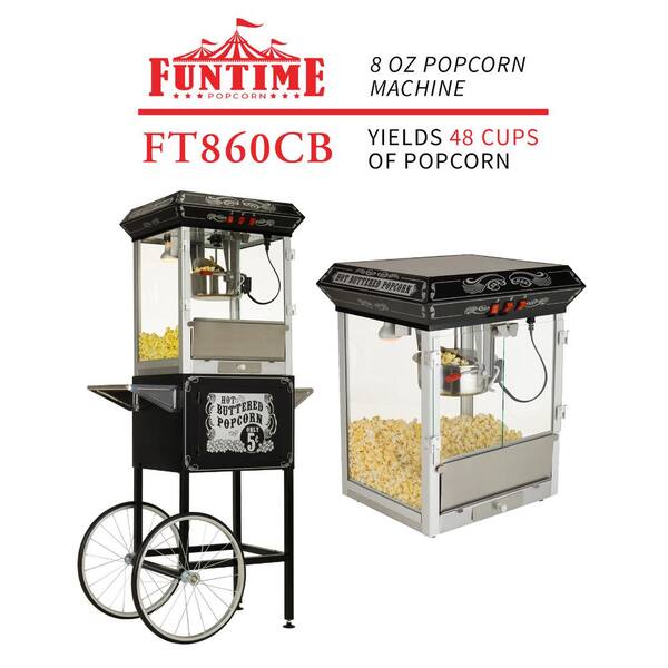 Teamson Kids 600-Watts 8 oz. Navy Blue Vintage Professional Popcorn Machine  Cart NKPCRT8NB - The Home Depot