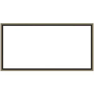 70 in. W x 36 in. H Rectangular Aluminum Framed Wall Bathroom Vanity Mirror in White+Gold