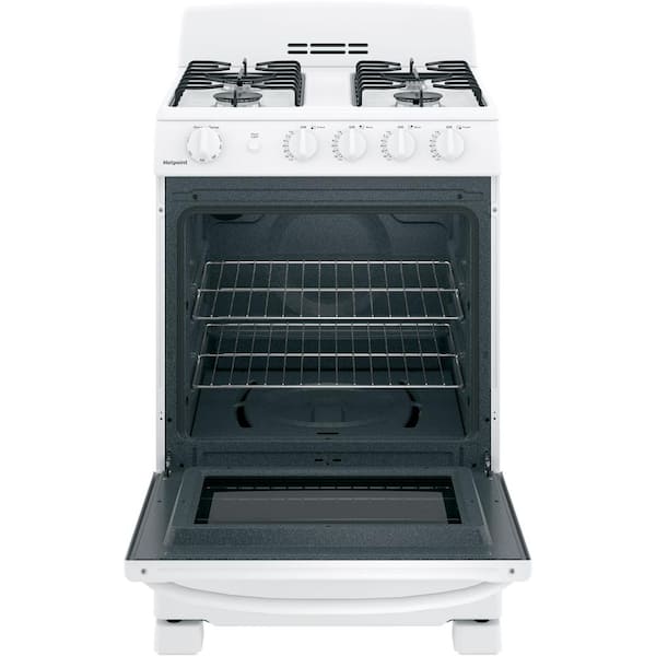 Hotpoint 24 in. 4-Burner 2.9 cu. ft.  Freestanding Gas Range in White