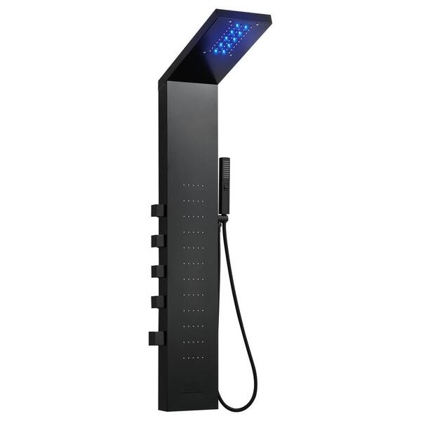 ELLO&ALLO 51 in. 60Jet High Pressure Shower Tower System with LED