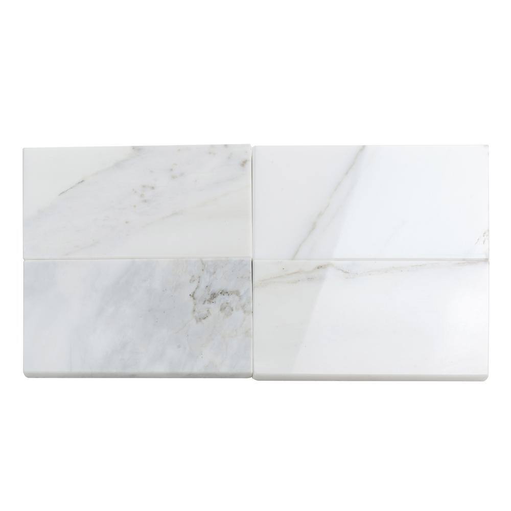 White Polished Marble 3x6 Subway Tile for Kitchen and Bathroom
