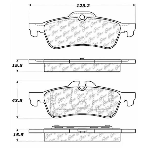 Centric Parts Disc Brake Pad Set 2002-2008 Mini Cooper 1.6L