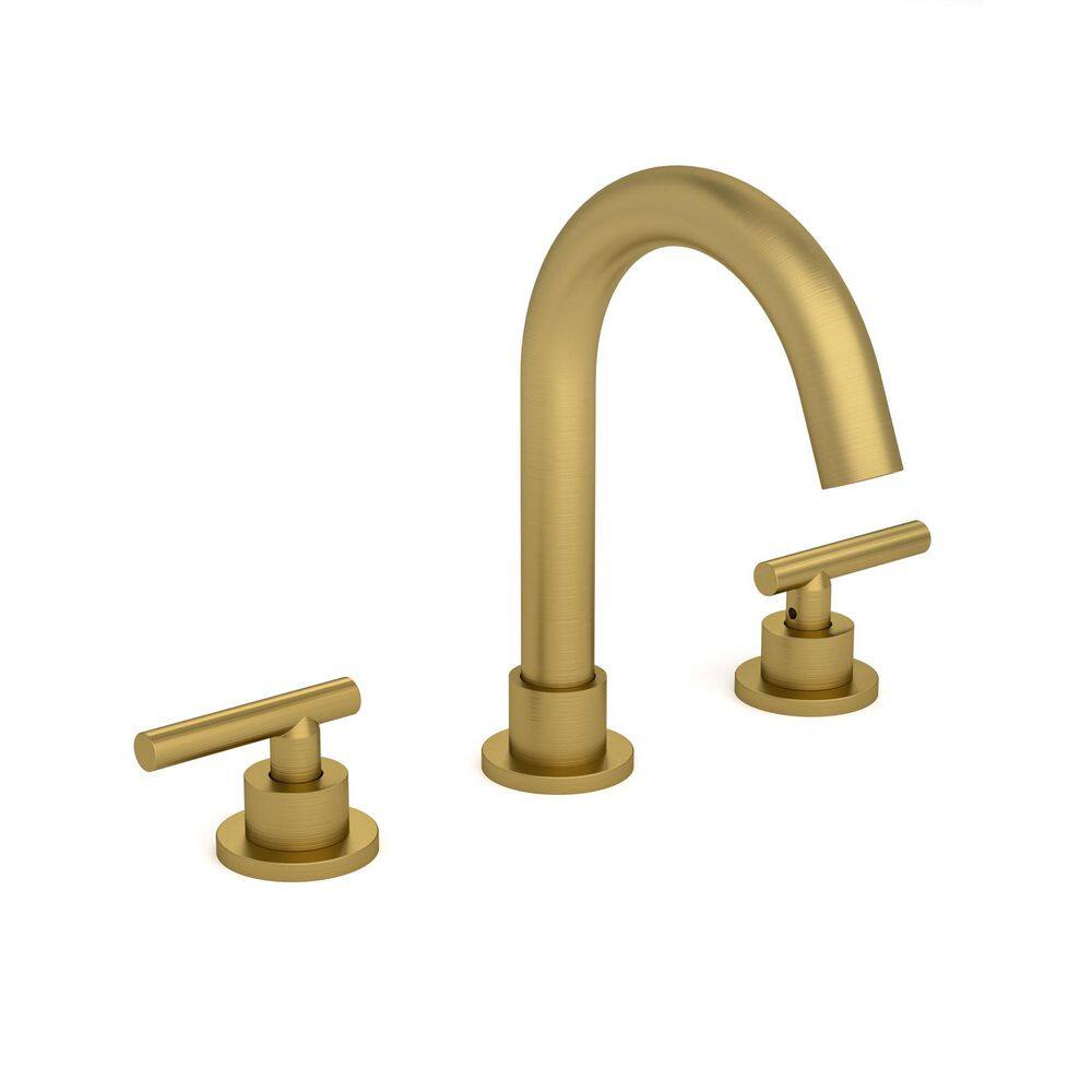 8 in. Widespread Double Handle 360° Swivel Bathroom Faucet with Pop-Up Drain in Brushed Gold (1-Pack) price history on PriceWatchPro