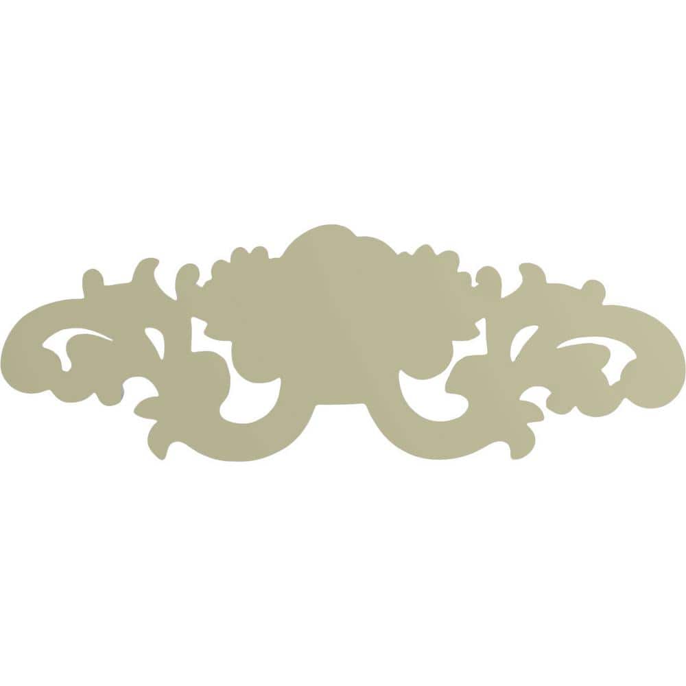 White Polyurethane Flower Basket Applique Onlay