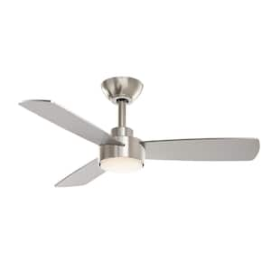 Dorsey 36 in. Indoor/Covered Outdoor Brushed Nickel Ceiling Fan with Remote Control and LED Light Kit