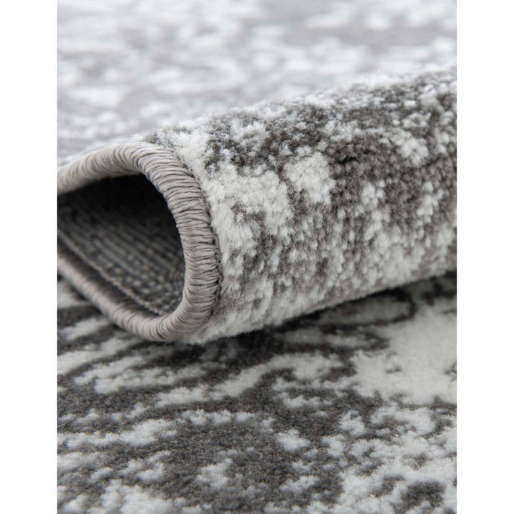 Reversible Easy Care Synthetic Area Rug in Gray and Blue