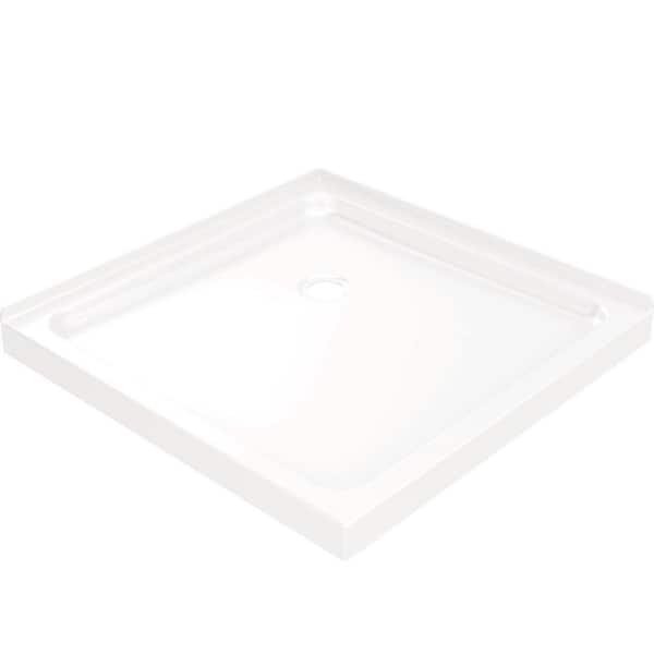 1000x1000mm Shower Enclosure Base White Stone Shower Tray – Aica Bathrooms
