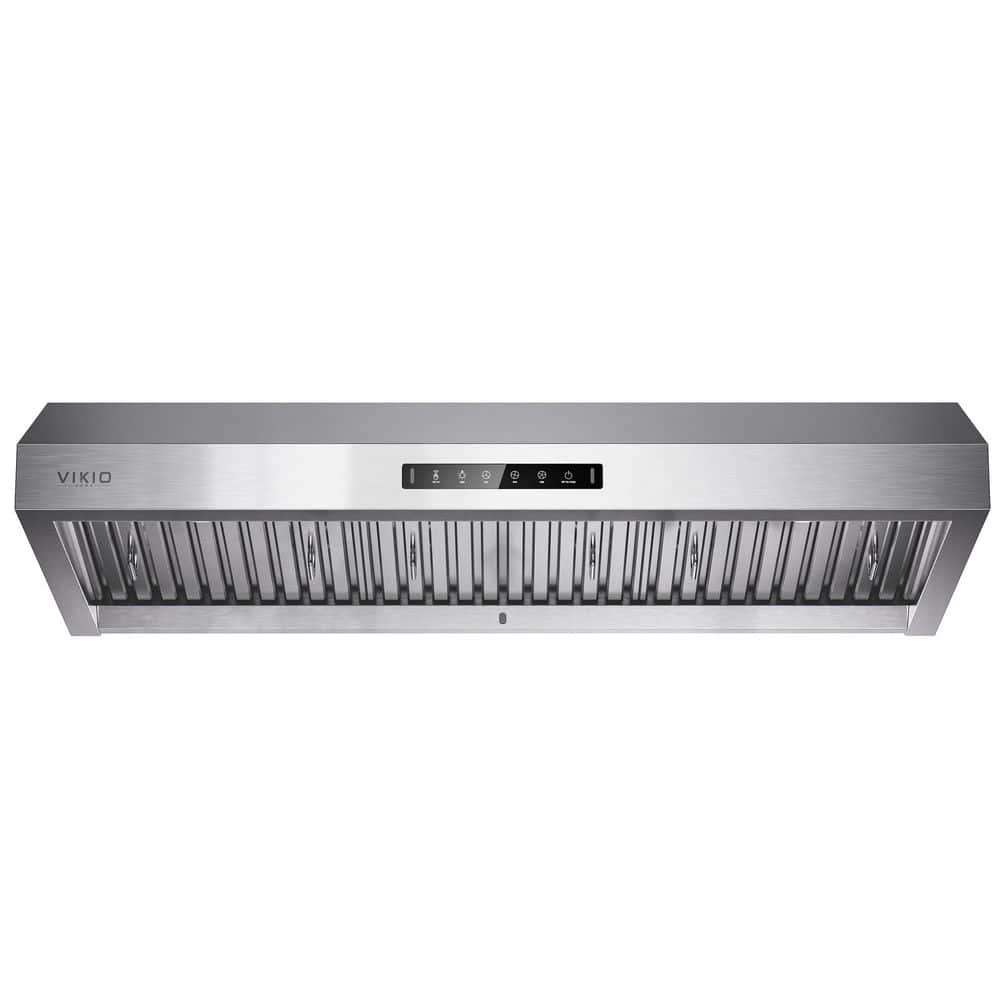 VIKIO PRO 42 in. 560CFM Ducted Under Cabinet Range Hood in Stainless Steel with 3-Way Venting Removable LED and Gesture Control
