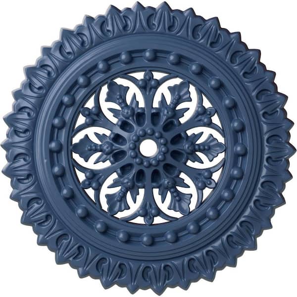 Ekena Millwork 1-1/2" x 18-1/2" x 18-1/2" Polyurethane Sellek Ceiling Medallion , Hand-Painted Americana