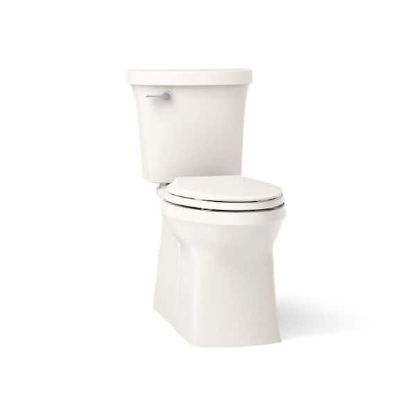 Valiant 12 in. Rough In 2-Piece 1.28 GPF Single Flush Elongated Toilet in Biscuit Seat Included