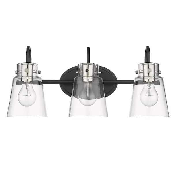 Acclaim Lighting Bristow 20.75 in. 3-Light Matte Black and Polished ...