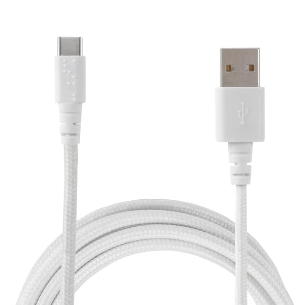 Tech and Go 9 ft. Braided Cable for USB to USB-C