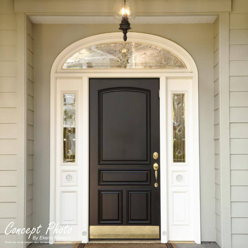 White Beveled Edge Bullseye Rosette Trim Block