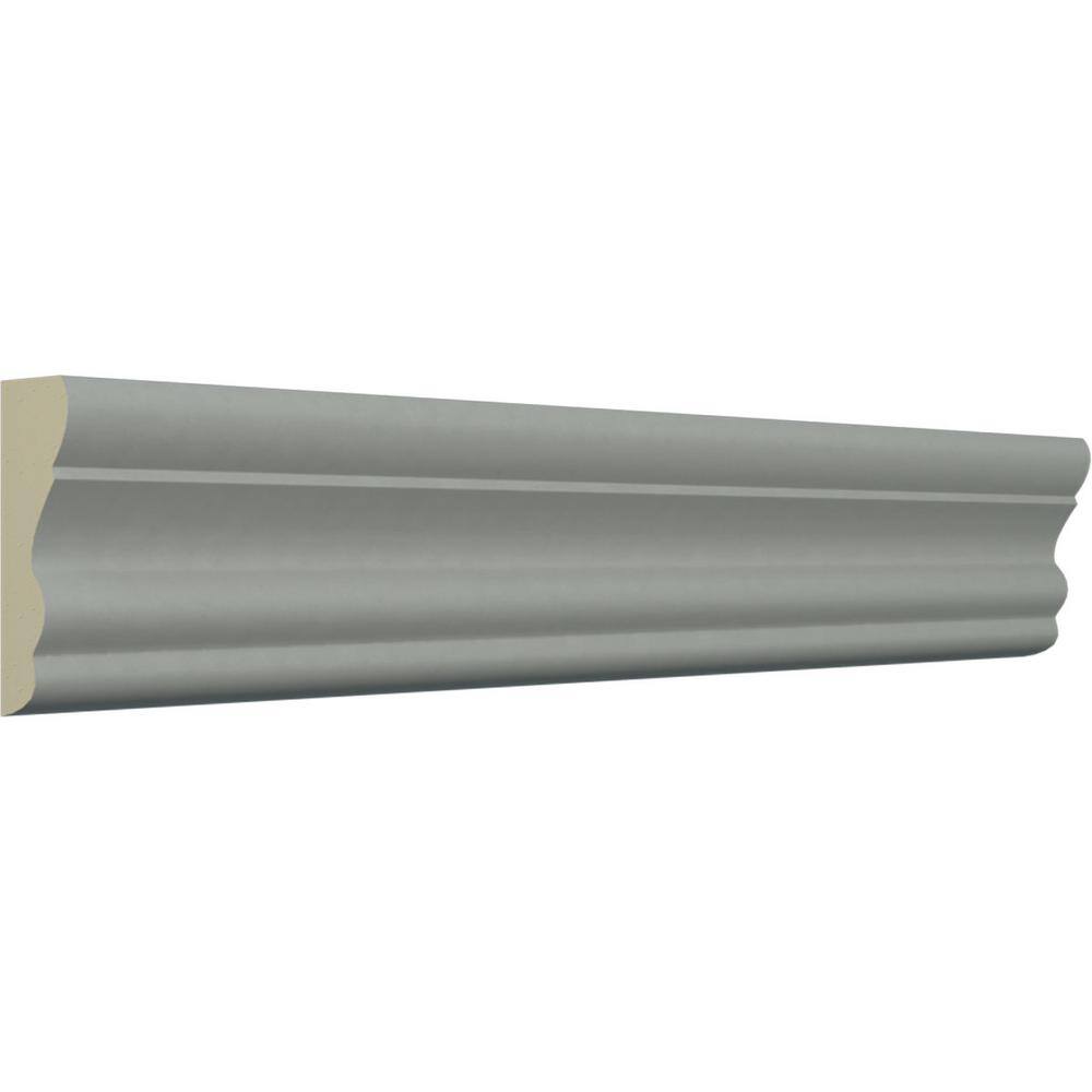 Gray Primed Polyurethane Geometric Panel Moulding Sample