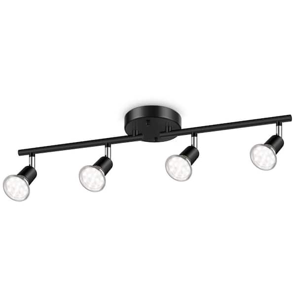 Modern 2 Ft. Black Fixed Track Track Lighting Rail 1-Pack