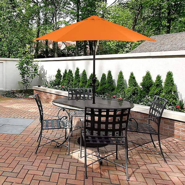 astella 7.5' market crank tilt spun polyester patio umbrella Astella 7.5 ft. Aluminum Market Patio Umbrella with Fiberglass Ribs and Crank Lift in Tuscan Polyester