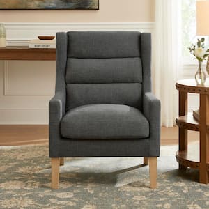 Latham Charcoal Gray Upholstered Accent Chair