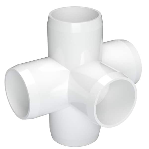 1½ Furniture Grade White PVC 5 way X 