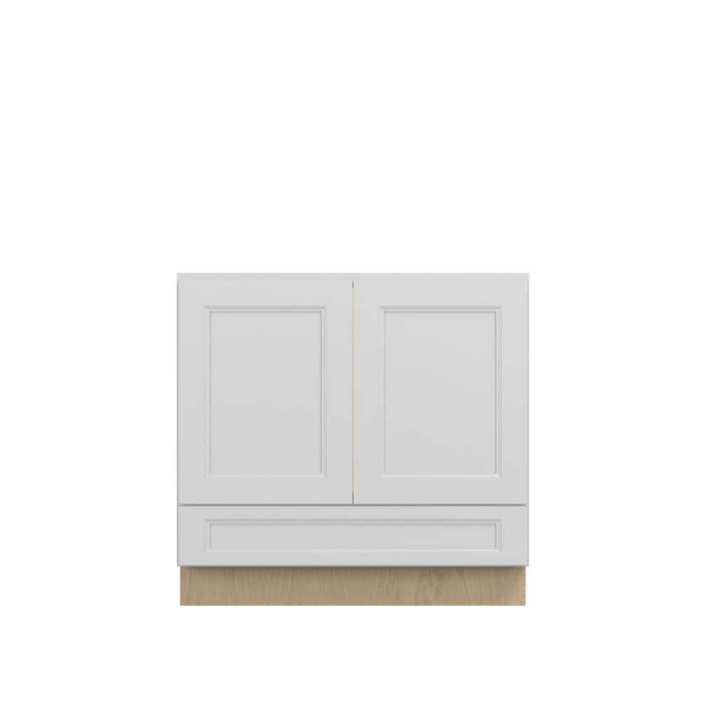 Norfolk Shaker 60 in. W x 34.5 in. H x 21 in. D in Painted White Plywood Assembled Bath Base Cabinet price history on PriceWatchPro
