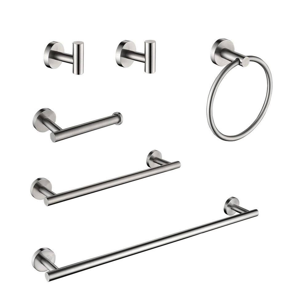 6-Piece Bath Hardware Set with Mounting Hardware in Brushed Nickel price history on PriceWatchPro