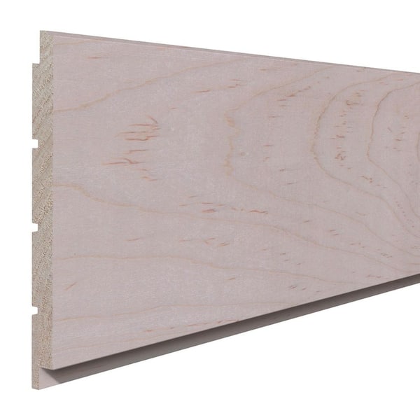 0.4375 in. T x 5 in. W x 4 ft. L Unfinished Soft Maple Wood Shiplap