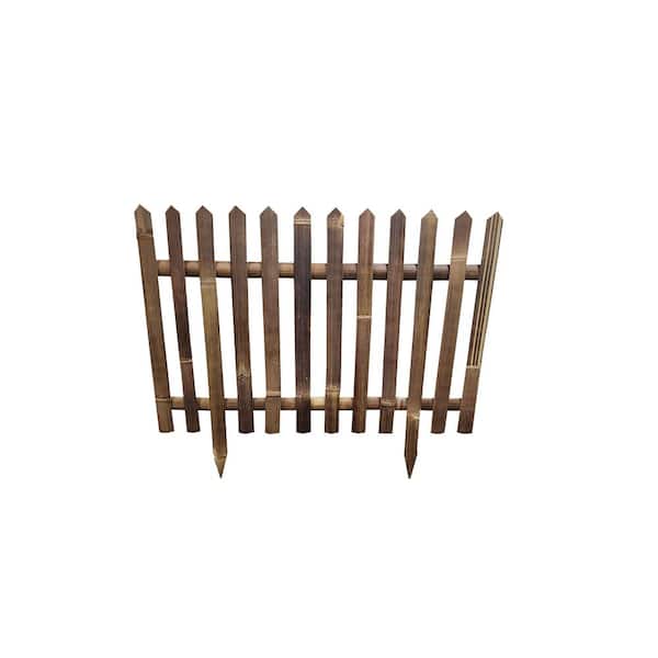 MGP 30 in. H Black Bamboo Picket Garden Fence
