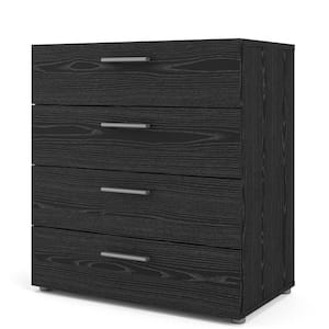 Austin 4-Drawer Black Woodgrain Chest of-Drawers