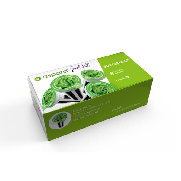 aspara Organic Butterhead 8-Capsule Vegetable Seed Kit